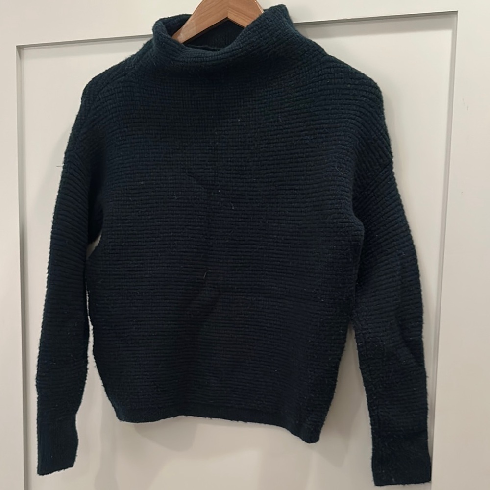 Madewell Black Ribbed Cardigan Sweater